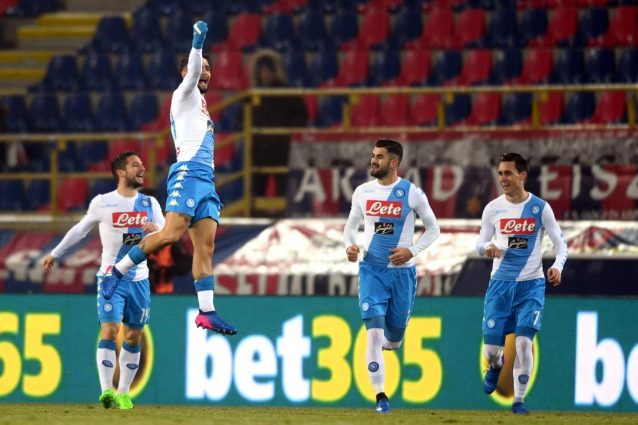 Fine primo tempo, Bologna-Napoli 1-4