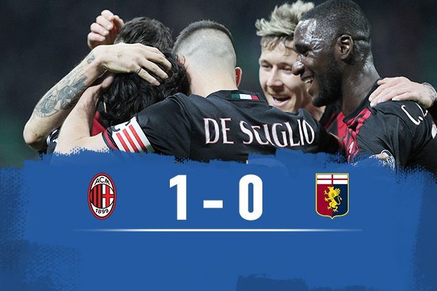 Il Milan riprende la corsa per l'Europa: Mati piega il Genoa