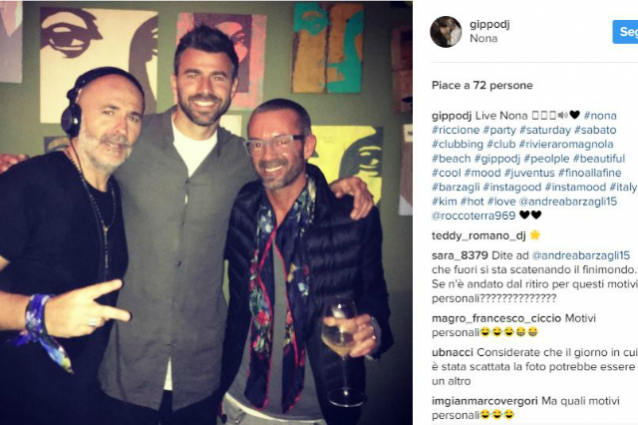 Barzagli 'pizzicato' in discoteca. Bufera social: 