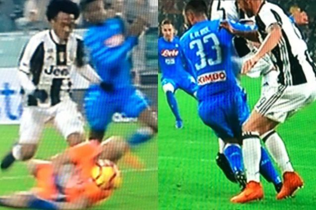 Napoli, Raul Albiol torna sul rigore non dato contro la Juve: "Non cado da solo"