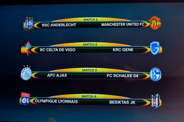 Gli accoppiamenti dei quarti di finale di Europa League