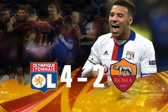 Il Lione batte la Roma 4-2