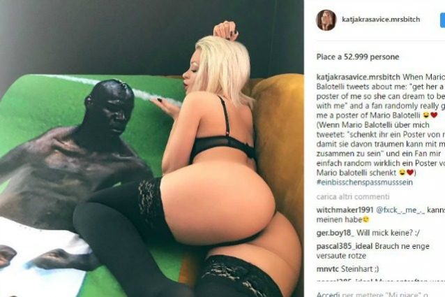 Katja Krasavice, tenere effusioni con Balotelli. Ma lui è solo in poster