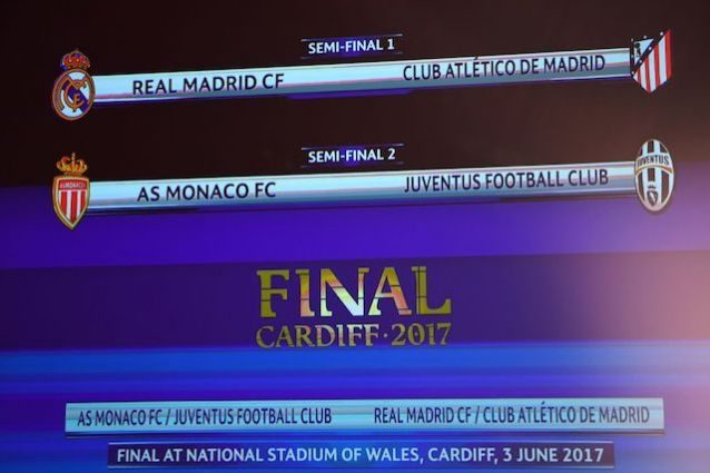 Il tabellone delle semifinali di Champions