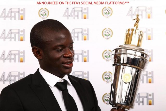 Kante eletto miglior giocatore della Premier League Kante eletto miglior giocatore della Premier League
