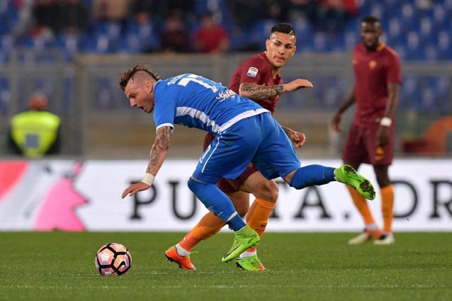 All'intervallo è 1-0 Roma