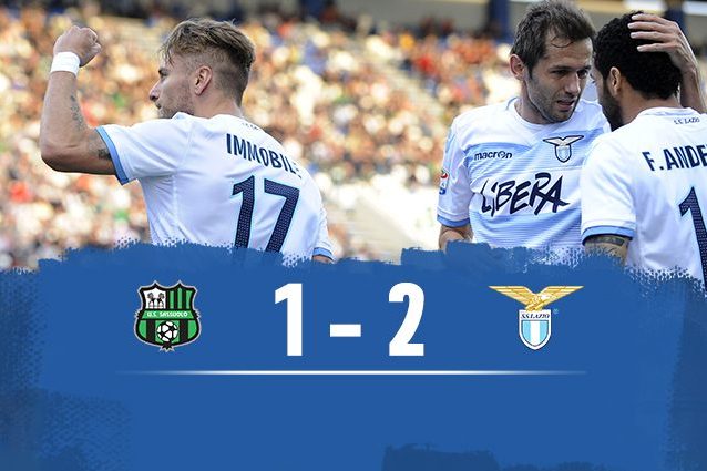 Lazio batte Sassuolo 2-1
