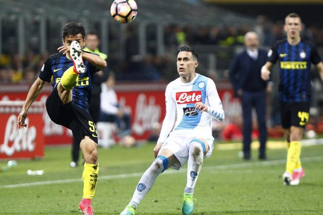 Callejon in azione a San Siro, lo spagnolo ha segnato il gol vittoria