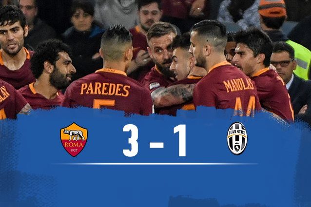 Roma batte Juventus 3-1