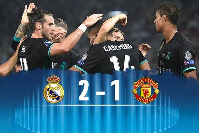 Supercoppa Europea, lezione Real: Casemiro e Isco stendono il Manchester United