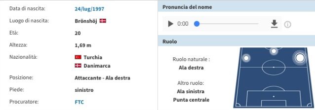La scheda di Emre Mor (Transfermarkt)