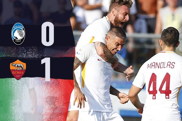 Gol di Kolarov. La Roma di Di Francesco batte 1-0 l'Atalanta