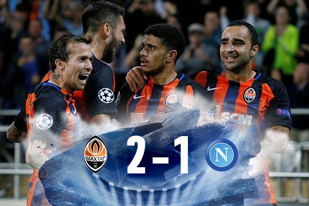 Napoli battuto 2-1 dallo Shakhtar