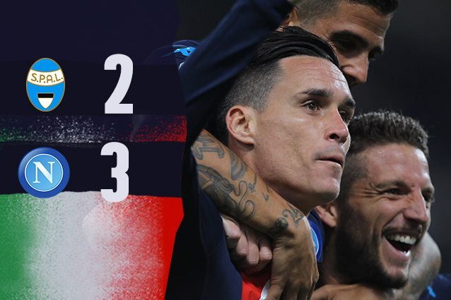 Festival del gol a Ferrara: festeggia il Napoli, 3-2 sulla Spal