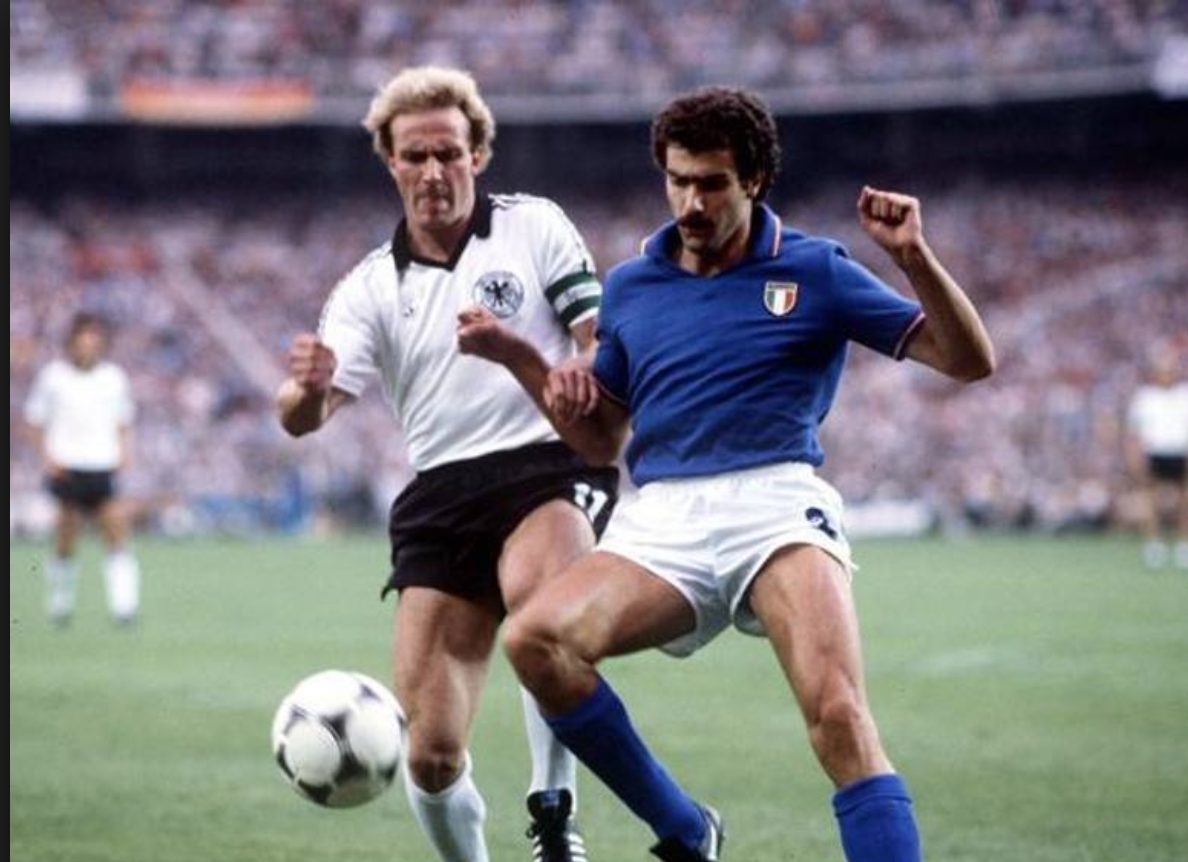 Un giovanissimo Bergomi nella finale Mundial del 1982.