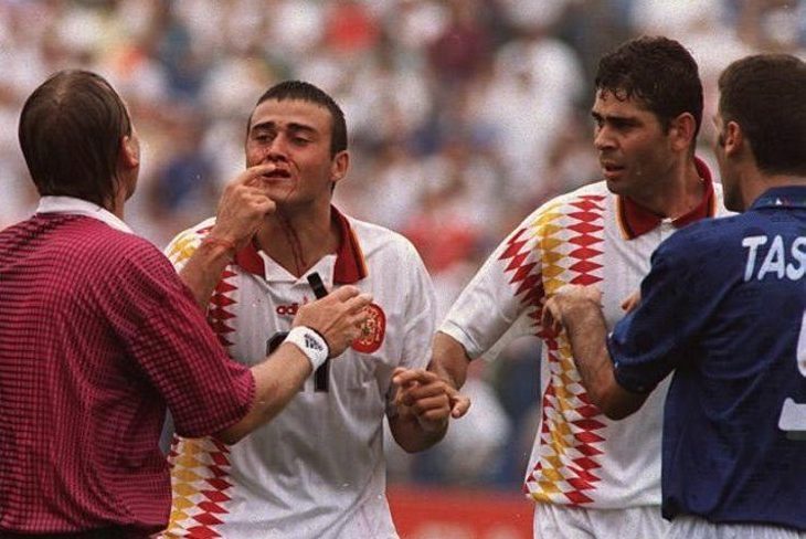 9 luglio 94, Tassotti rompe il naso a Luis Enrique: prima ...