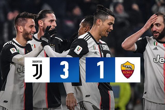 Juventus famelica anche in Coppa Italia: batte la Roma 3-1 e conquista la semifinale