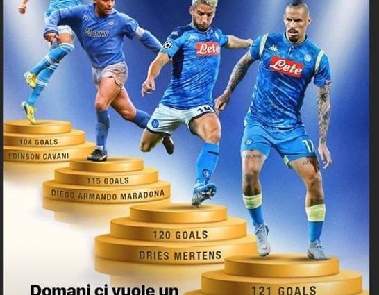 Il messaggio di Hamsik a Mertens per il record di gol: “Amico, domani ci vuole un golazo!”